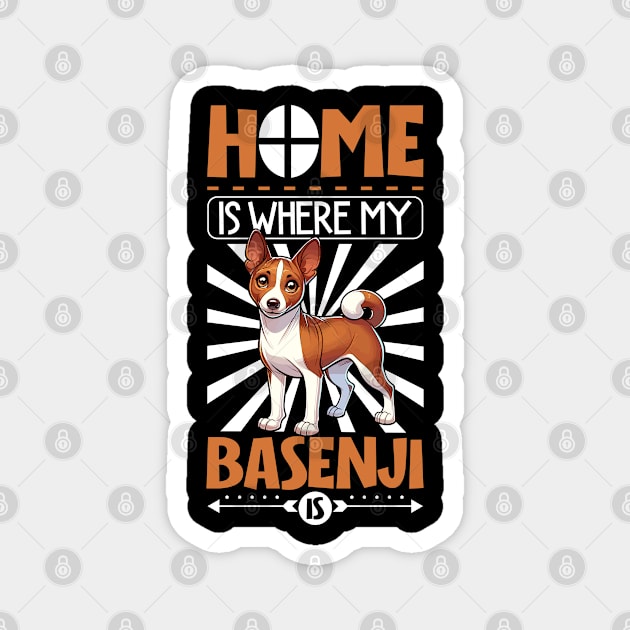 Home is with my Basenji Magnet by Modern Medieval Design