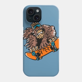 Skateboarding Sasquatch Cartoon Phone Case