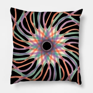 Spirograph Pinwheel Pattern Pillow