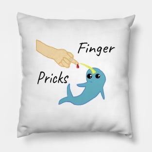 Narwhal Finger Pricks Pillow