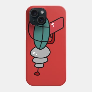 Red Gray Space Gun Phone Case