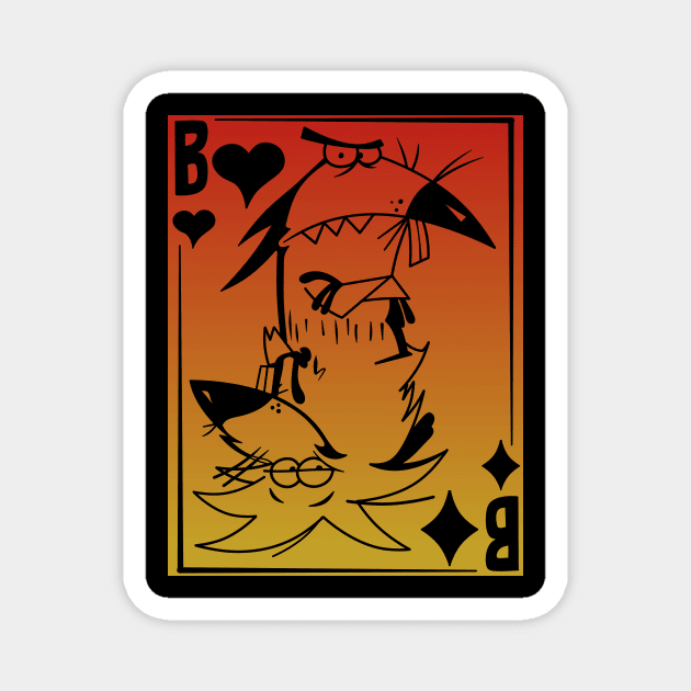 Poker Card Beaver Magnet by vender