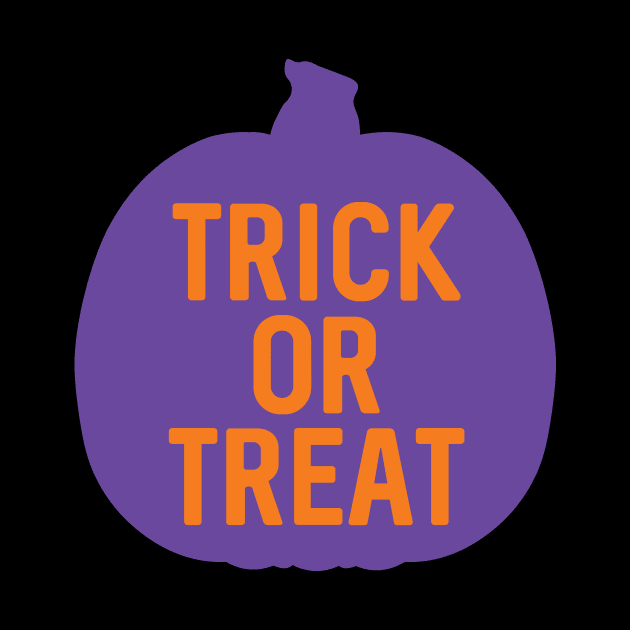 HALLOWEEN TRICK OR TREAT PUMPKIN SILHOUETTE #4 by Rhubarb Myrtle