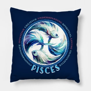 Tranquil Pisces Zodiac Fish Pillow