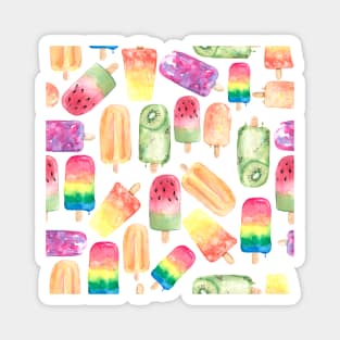 Watercolor ice cream summer pattern Magnet