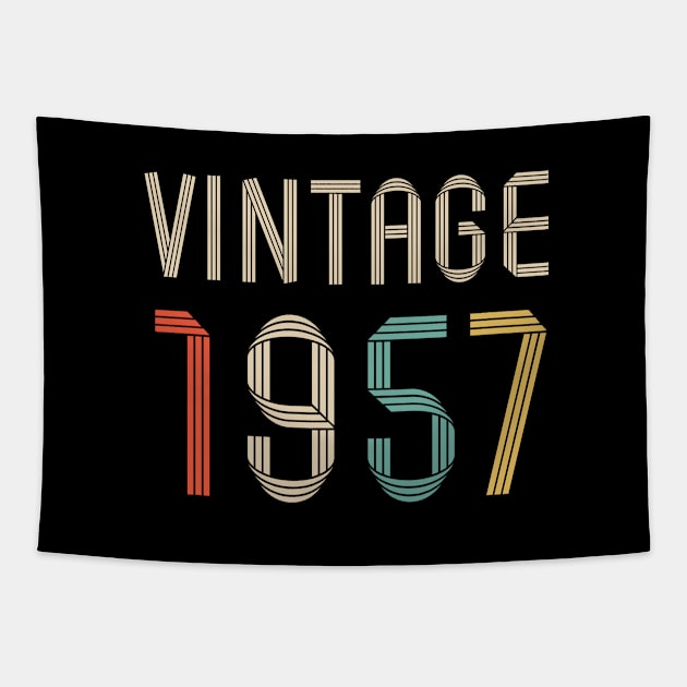 Vintage 1957 65 years old birthday Tapestry by hoopoe