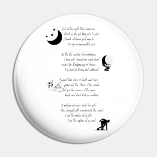 William Ernest Henley- Out of the night that covers me invictus poem Pin