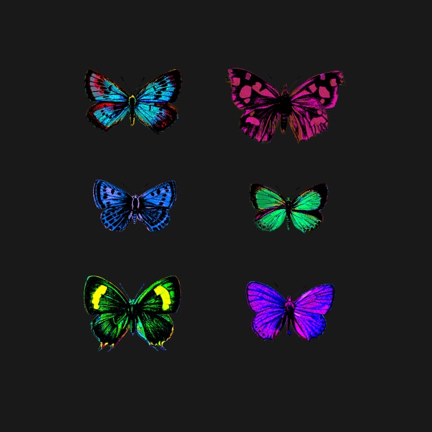 Neon Butterfly Pack by softbluehum