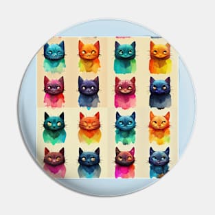 Colorful Cats Pin
