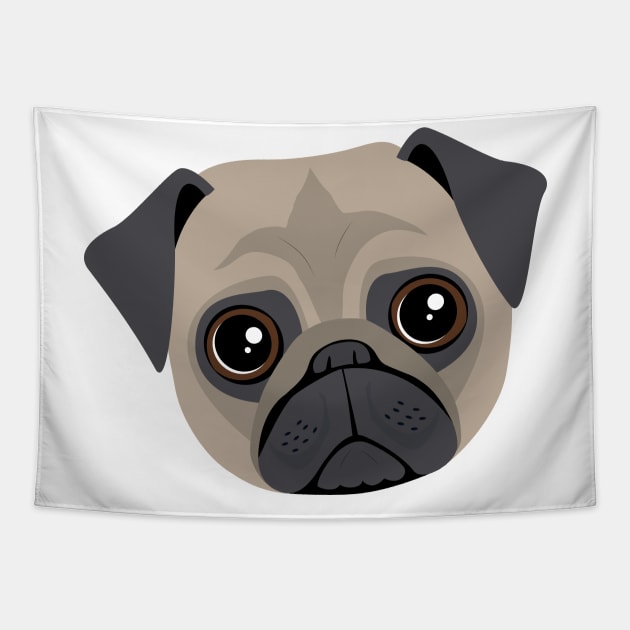 Pug Tapestry by NV