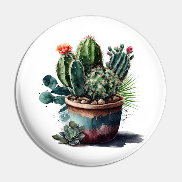 Cactus Pot Pin by Mixtgifts