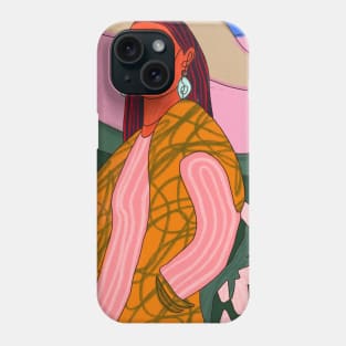 Woman Portrait Fashion Retro Boho Phone Case