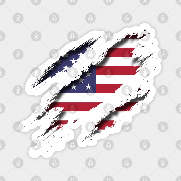 United States of America Shredding Magnet by blackcheetah