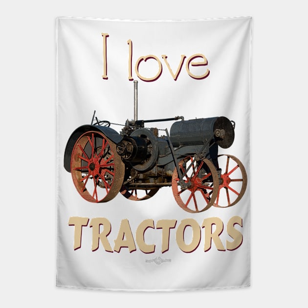 I Love Tractors Titan 10-20 Tapestry by seadogprints