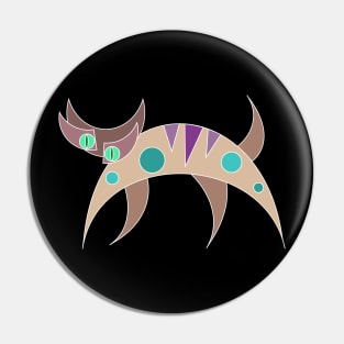 Graphic Cat Pin