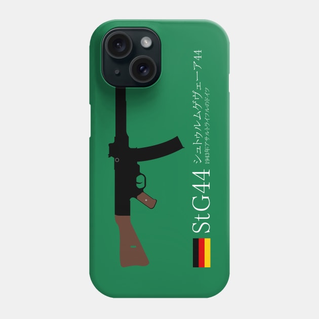 Stg44 Sturmgewehr44 or Mp44 Historical 1943 German assault rifle white in Japanese シュトゥルムゲヴェーア44 1943年アサルトライフルのドイツ Phone Case by FOGSJ