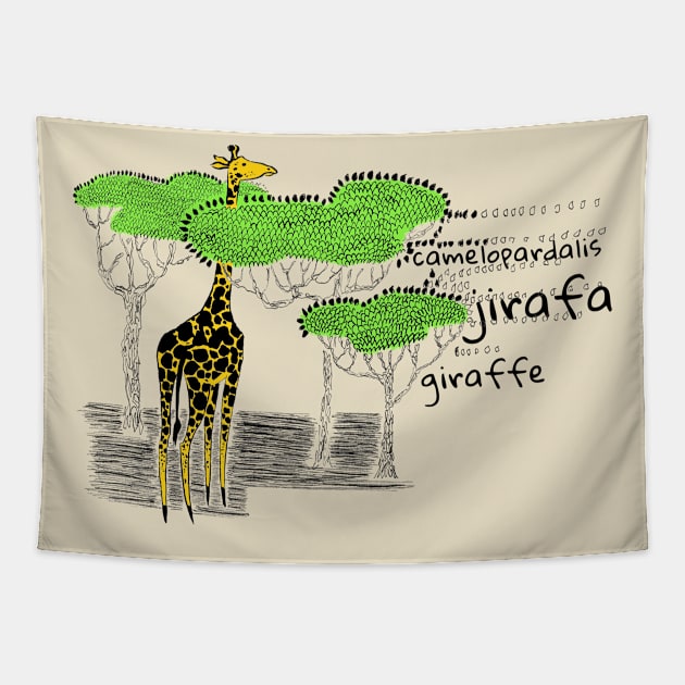 giraffe Tapestry by VicaVeresk