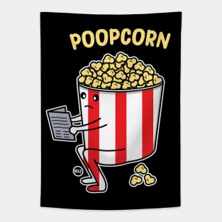 poopcorn - funny pooping popcorn Tapestry