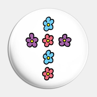 Flower Cross Pin