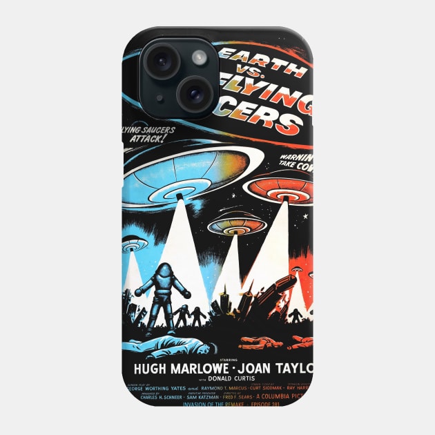 Earth Vs The Flying Saucers Phone Case by Invasion of the Remake