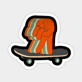 Retro Fingerboarder Magnet