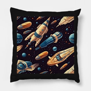 Spaceship Pattern Pillow