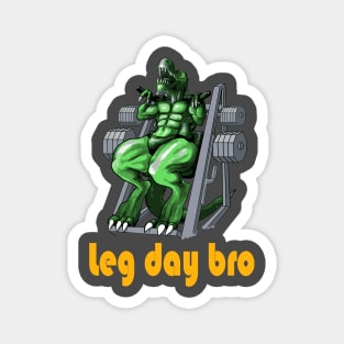 Dinosaurus  pumps  leg muscle in the gym Magnet