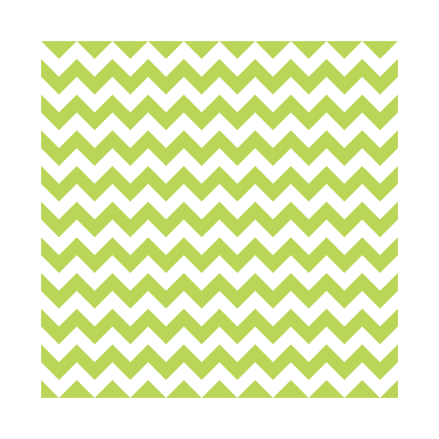 Green Zigzag, Green Chevron, Geometric Pattern by Jelena Dunčević