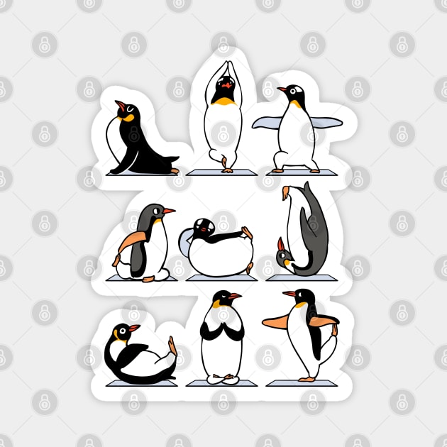 Penguin Yoga Magnet by huebucket