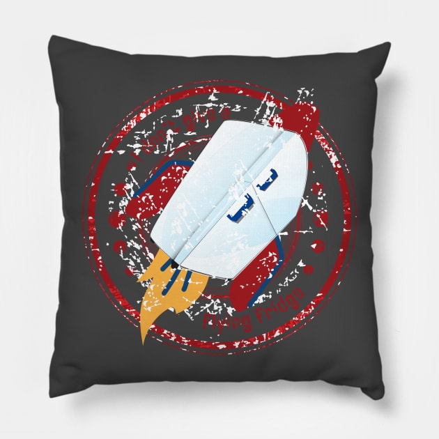 Flying Fridge Pillow by earthfirespirit