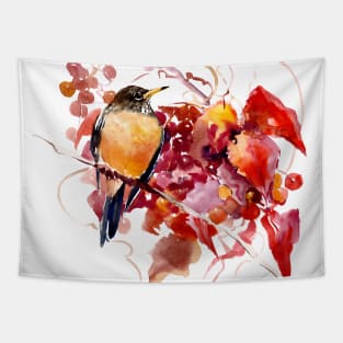 American Robin and Fall Tapestry