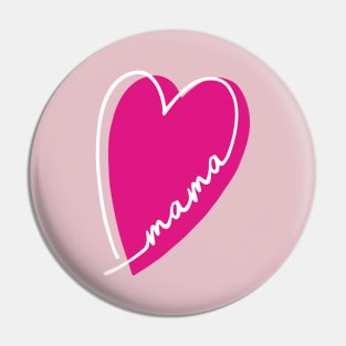 pink heart mama design line art heart letters mothers day gift for moms Pin