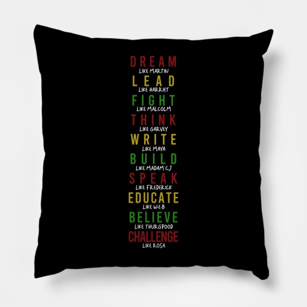 Black History Month Pillow by Magic Topeng