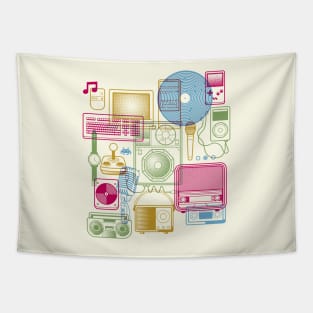 Vintage Elements Vinyl Neon by Tobe Fonseca Tapestry