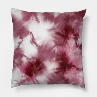 Shibori style  red pattern Pillow