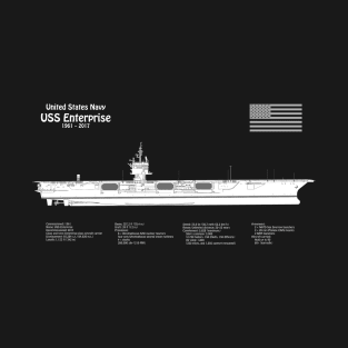 USS Enterprise Aircraft Carrier CVN-65 - PBDpng T-Shirt