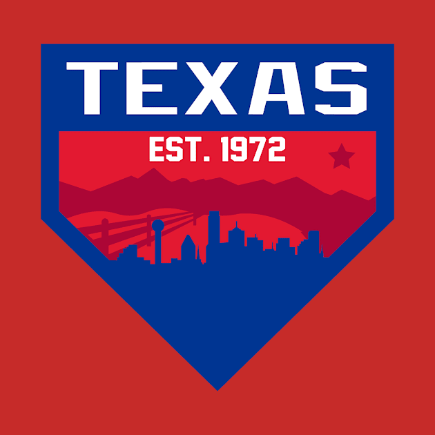 Texas Home Plate Skyline by CasualGraphic