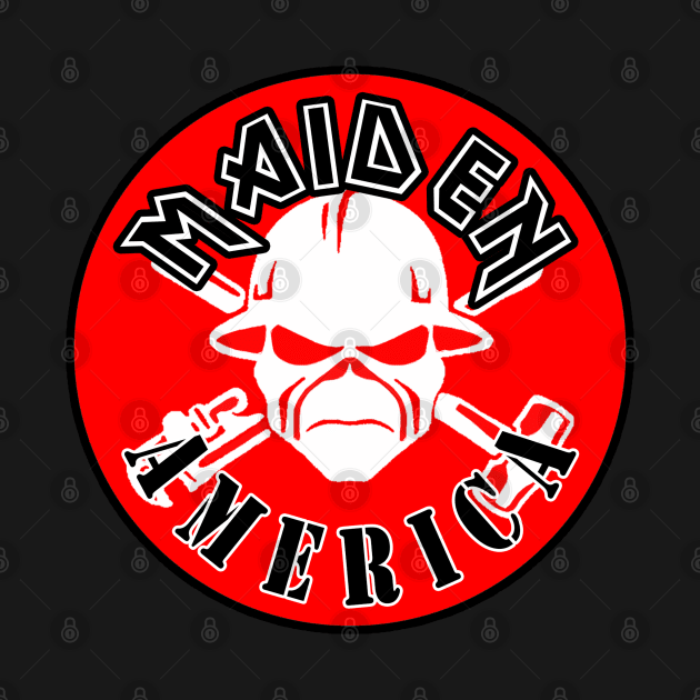 Maiden the USA by  The best hard hat stickers 