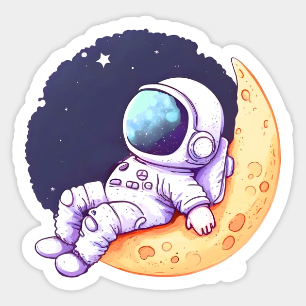 Floating Cosmonaut Spaceman Vinyl Sticker