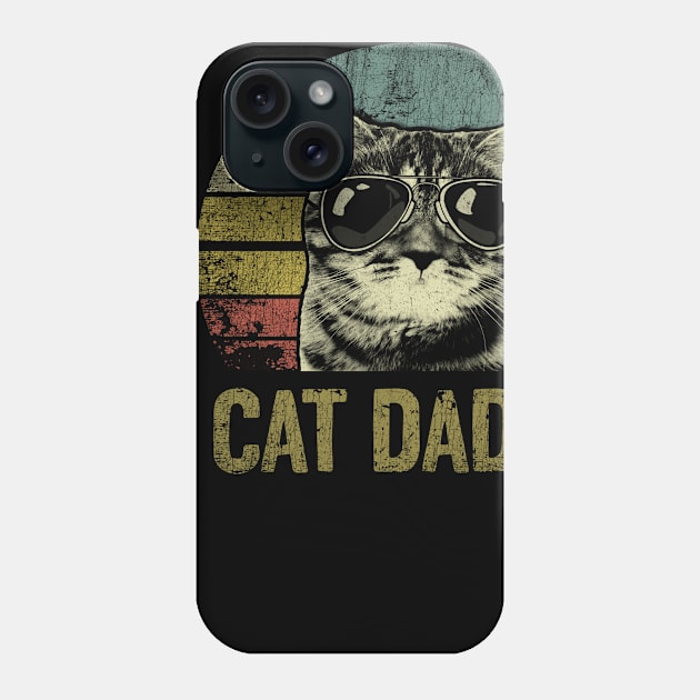 Vintage Cat Daddy Funny Cat Dad Retro Gifts Men Phone Case by blacks store