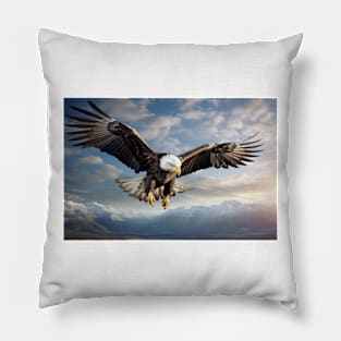 Eagle Animal Bird Majestic Wilderness Pillow