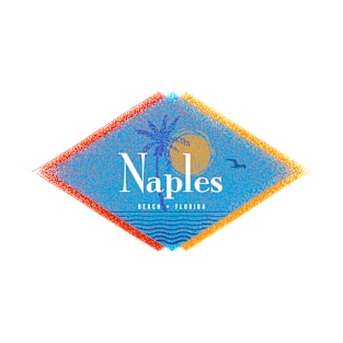 Naples Beach, Florida Retro Mid Century Style T-Shirt