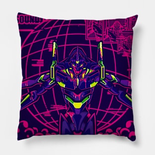 mecha monster danger virus Pillow