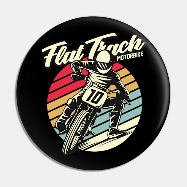 Flat track motorbike Pin by Teefold