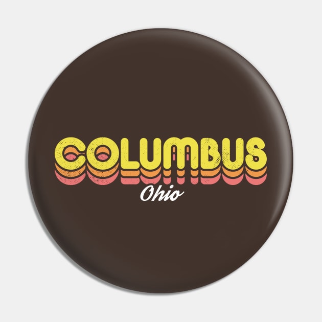 Retro Columbus Ohio Pin by rojakdesigns