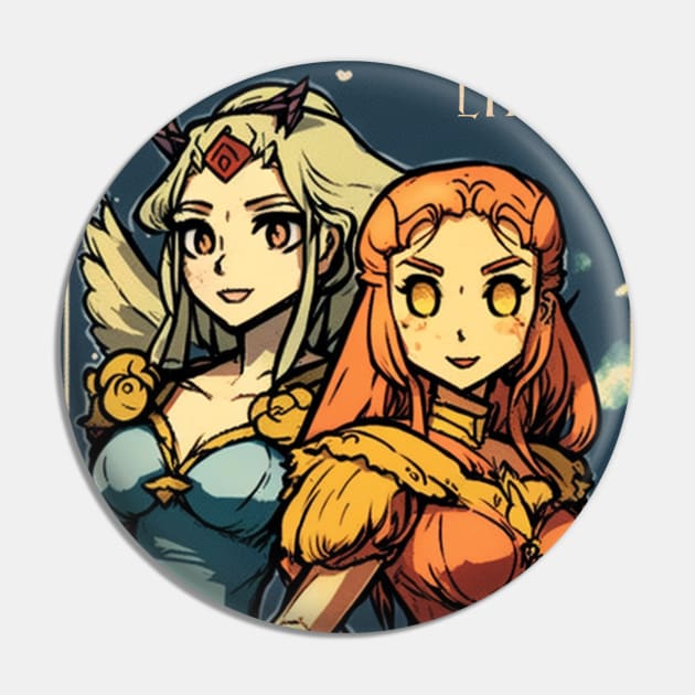 Lina and Crystal Maiden - Postage Stamp Series Pin by SLMGames