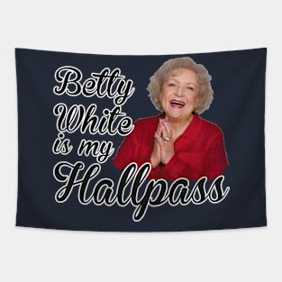 Betty White Hallpass Tapestry