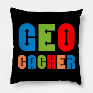 Colorful Geocacher Arrows Pillow