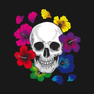 Skull with flowers T-Shirt
