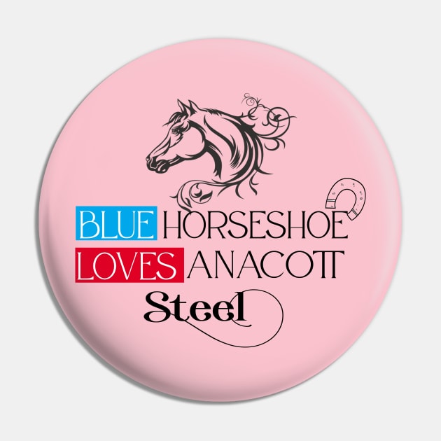 Blue Horesshoe Loves Anacott Steel Pin by care store